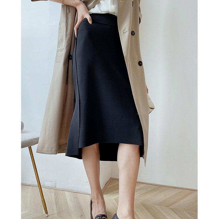 Damen Eleganter Bleistiftrock mit asymmetrischem Saum Echoarchiv