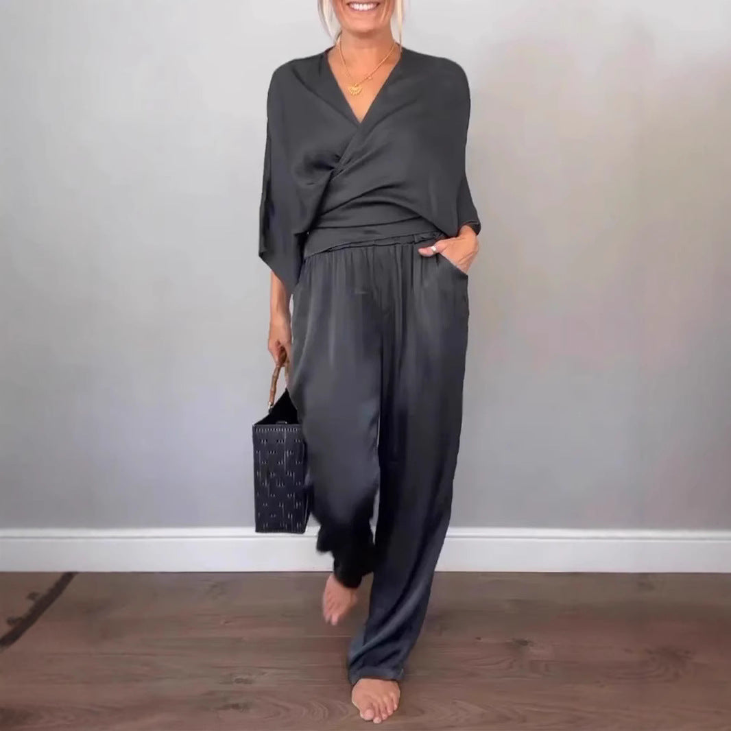 Damen elegantes und bequemes Jumpsuit Set Echoarchiv