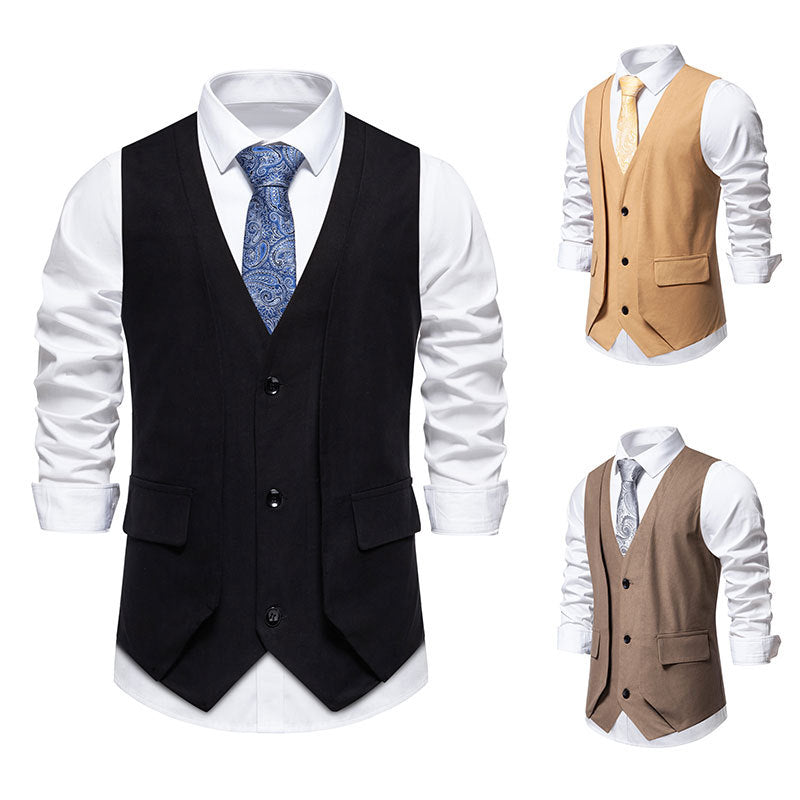 Herren elegante Weste mit schmalem Schnitt und praktischen Taschen Echoarchiv