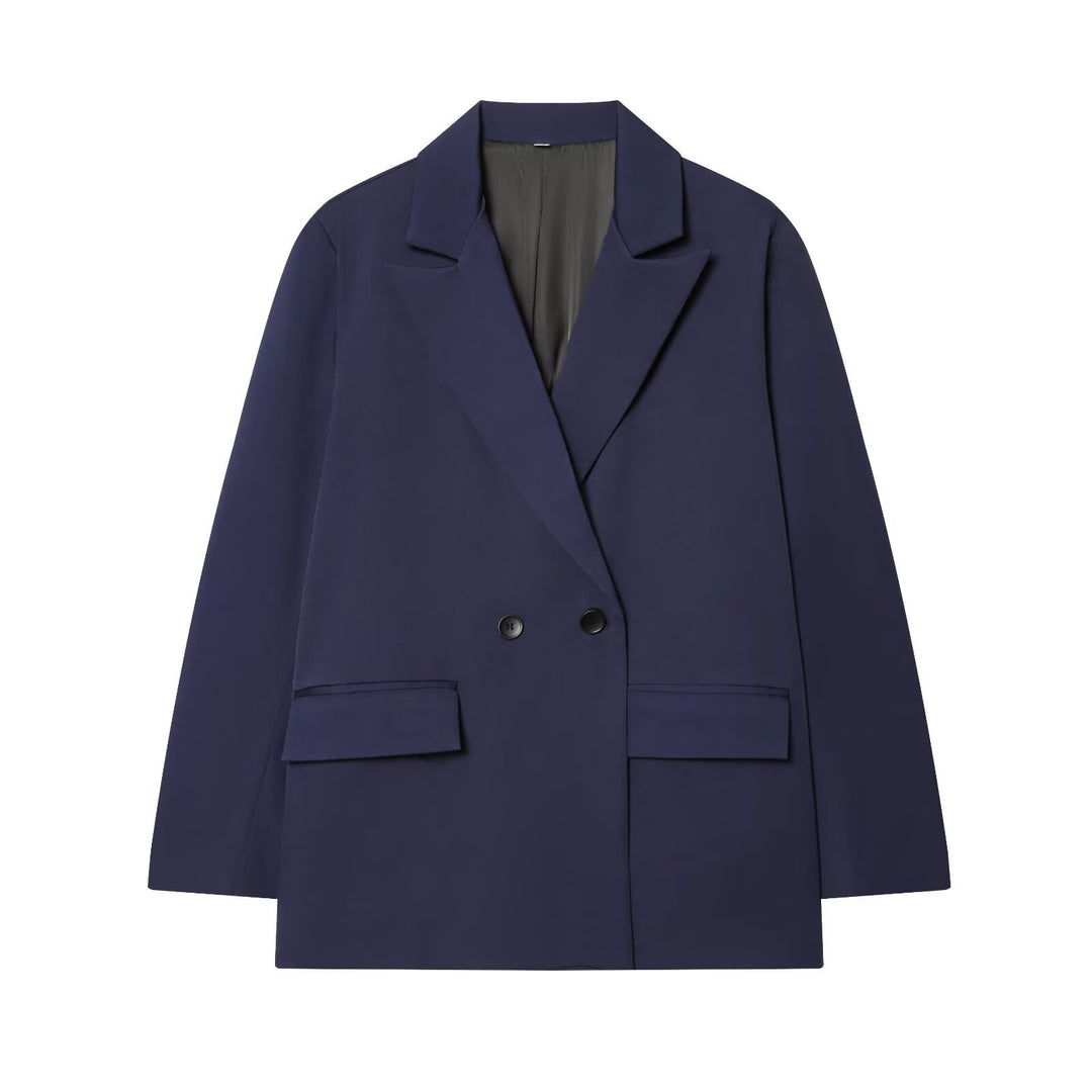 Damen Oversize Doppelreihiger Sakko-Blazer mit Pattentaschen Echo Archiv