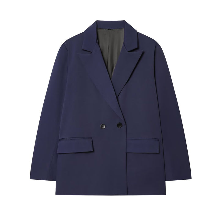 Damen Oversize Doppelreihiger Sakko-Blazer mit Pattentaschen Echo Archiv