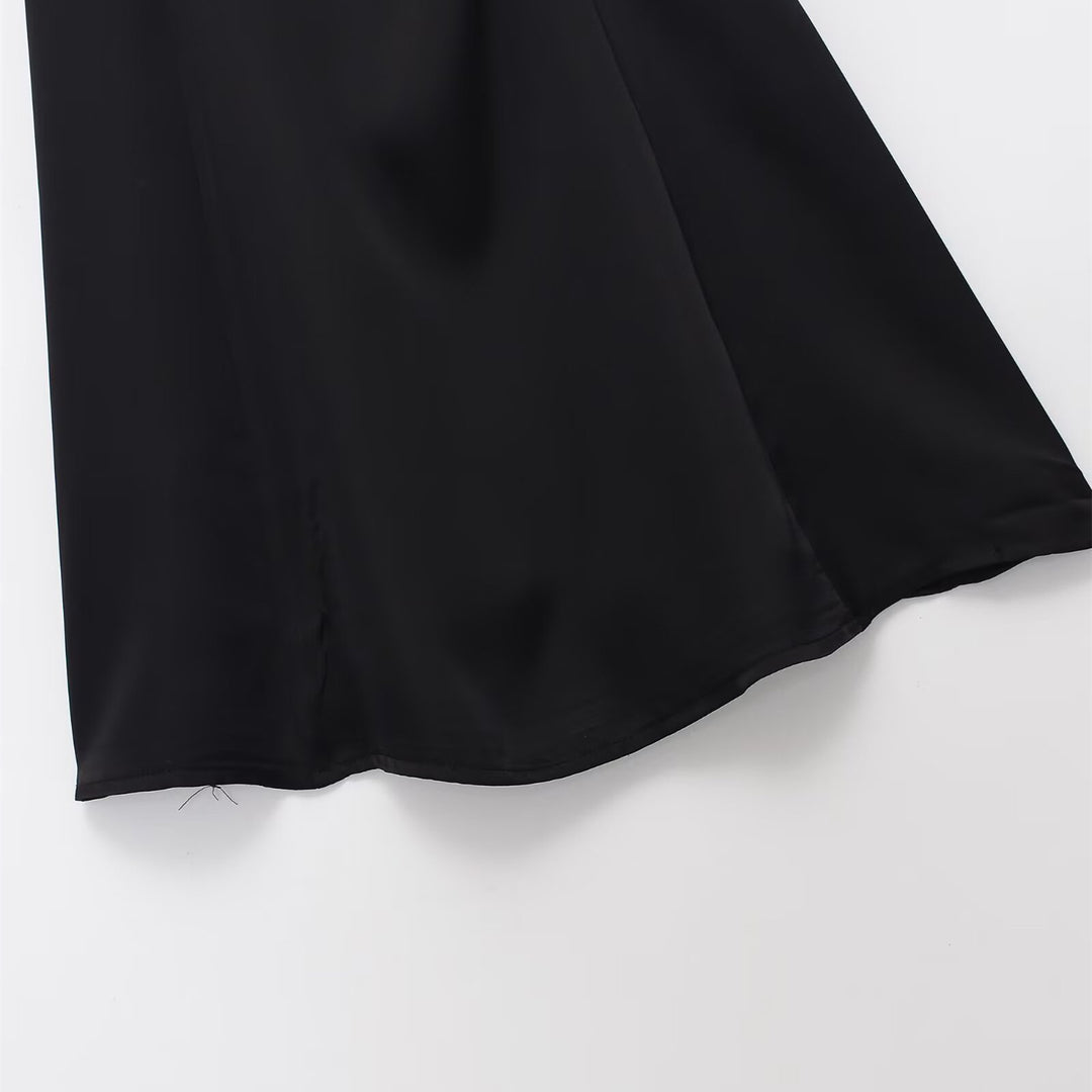 Damen Spaghettiträgerkleid mit elegantem Volant und raffiniertem Schnitt Echo Archiv