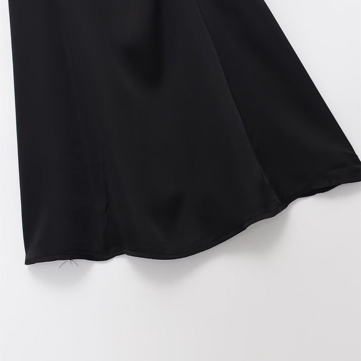 Damen Spaghettiträgerkleid mit elegantem Volant und raffiniertem Schnitt Echo Archiv