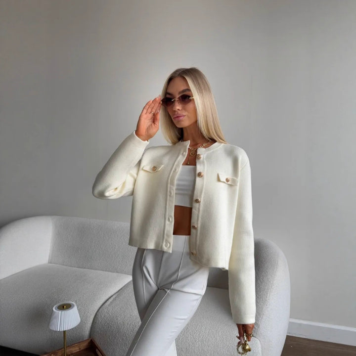 Damen Modische Kurze Strickjacke Echo Archiv