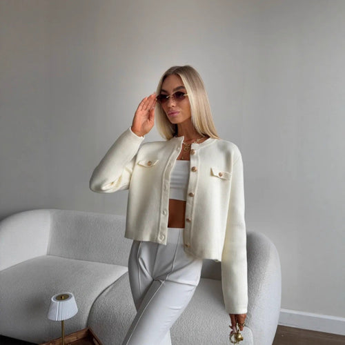 Damen Modische Kurze Strickjacke Echo Archiv