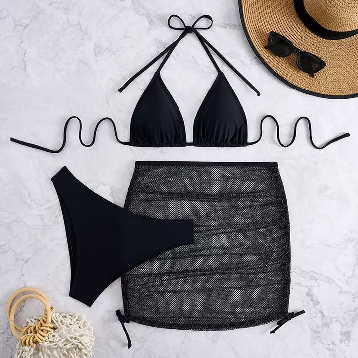 Damen Triangel-Bikini-Set mit verstellbarem Rock Echo Archiv