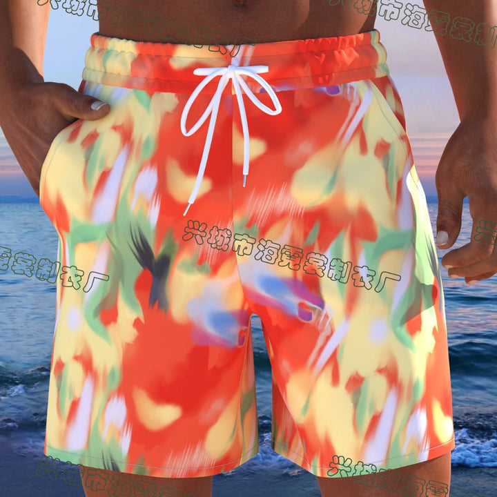 Herren Badeshorts mit animalischem Muster und elastischem Bund Echo Archiv