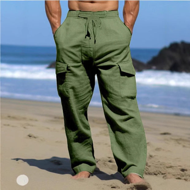 Herren Bequeme Cargo-Hose mit praktischem Kordelzug und seitlichen Taschen Echoarchiv