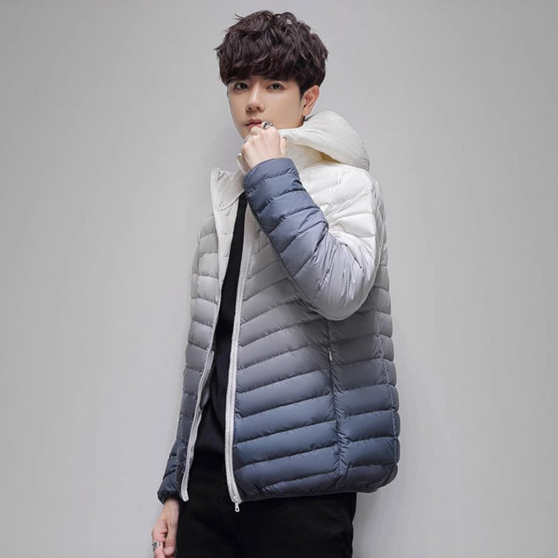 Herren leichte wattierte Steppjacke mit Stehkragen und Thermofutter Echoarchiv