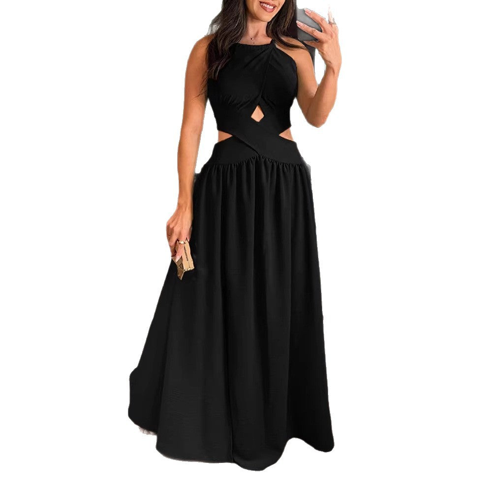 Damen Maxikleid mit eleganter Überkreuzung und modischem Ausschnitt Echo Archiv