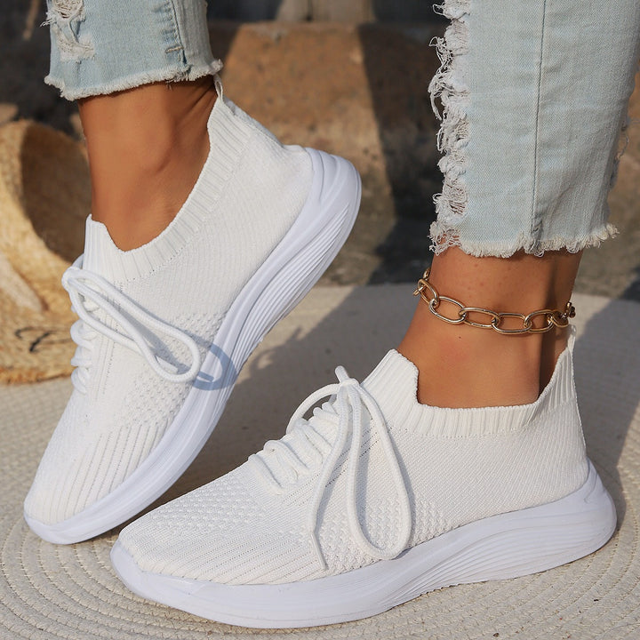 Damen Strick-Sneaker mit sockenähnlichem Schaft – Névara