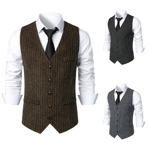 Herren elegante Steppweste mit modernem Schnitt und feinen Details Echoarchiv