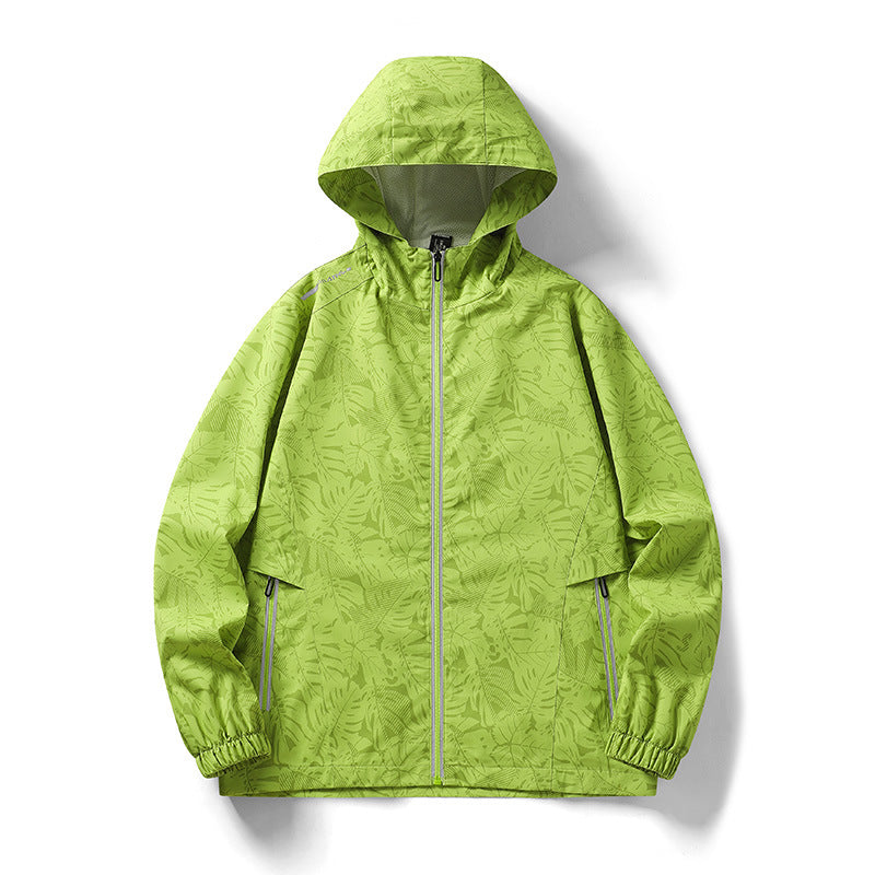 Herren Leichte Outdoor-Jacke mit Kapuze und floralem Design Echo Archiv