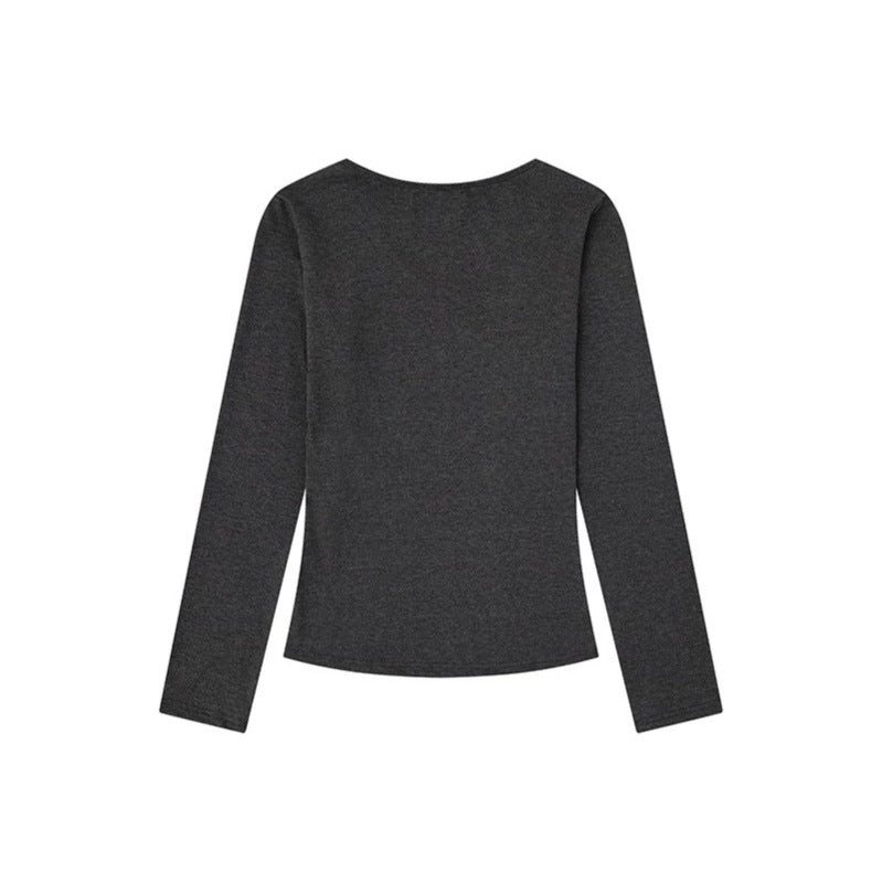 Damen Langarm-Shirt mit Vintage-Fotoprint und Rundhalsausschnitt Echoarchiv