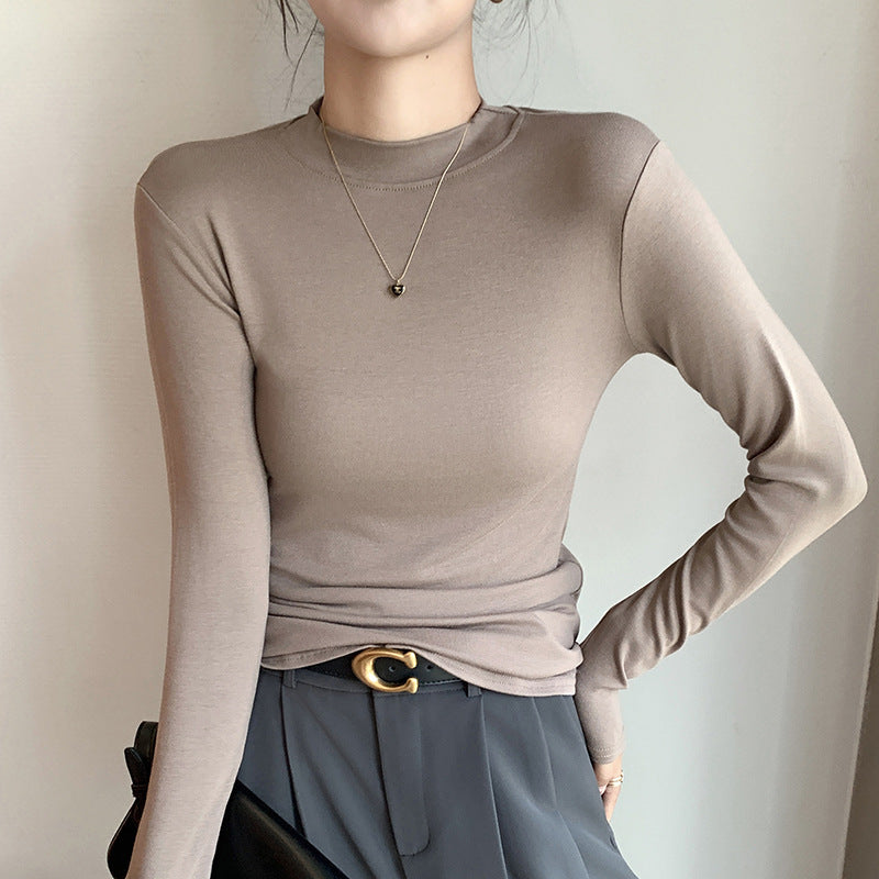 Damen Elegantes Langarmshirt mit hochgeschlossenem Ausschnitt Echo Archiv