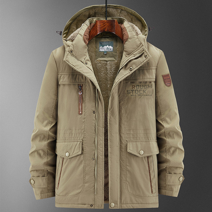 Herren Robuster gefütterter Field-Parka mit Teddyfutter, Kapuze und Multifunktions‑Taschen Echo Archiv