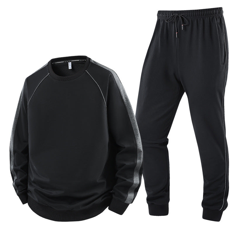 Herren Freizeit-Trainingsanzug-Set aus weichem Jersey mit Raglanärmeln & elastischem Kordelbund Echoarchiv
