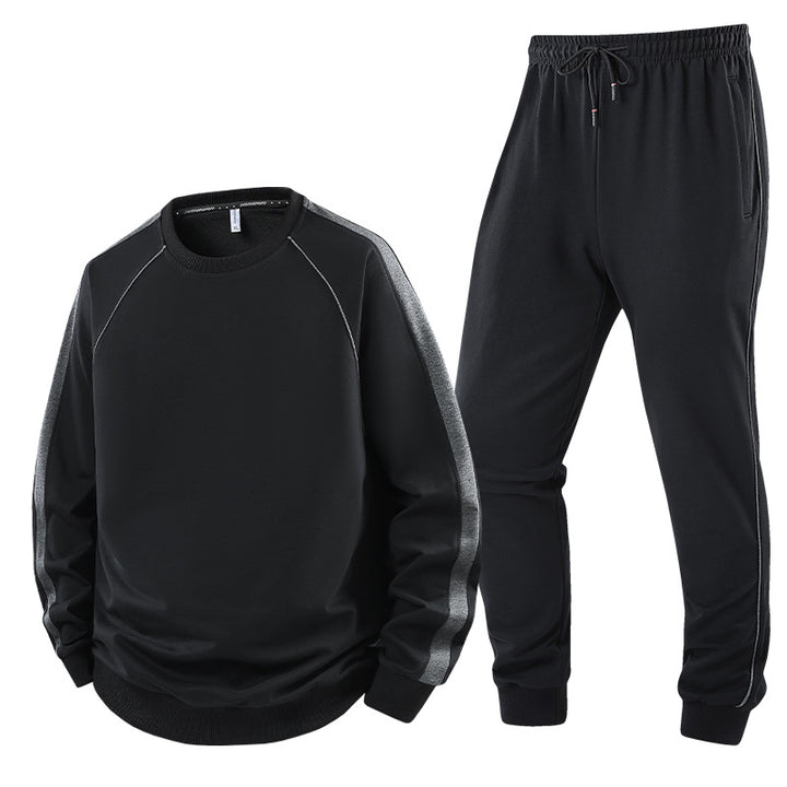 Herren Freizeit-Trainingsanzug-Set aus weichem Jersey mit Raglanärmeln & elastischem Kordelbund Echoarchiv