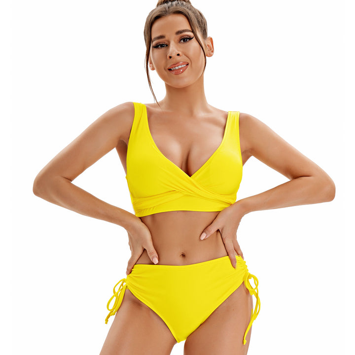 Damen Modischer Wickelbikini mit verstellbaren Trägern Echo Archiv
