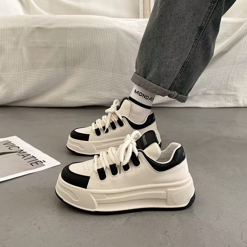 Damen modische Sneakers mit durchgehendem Plateau und elastischen Schnürsenkeln Echo Archiv