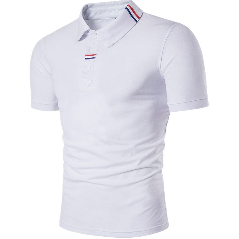Herren Elegantes Poloshirt mit modischem Kragenmuster Echoarchiv