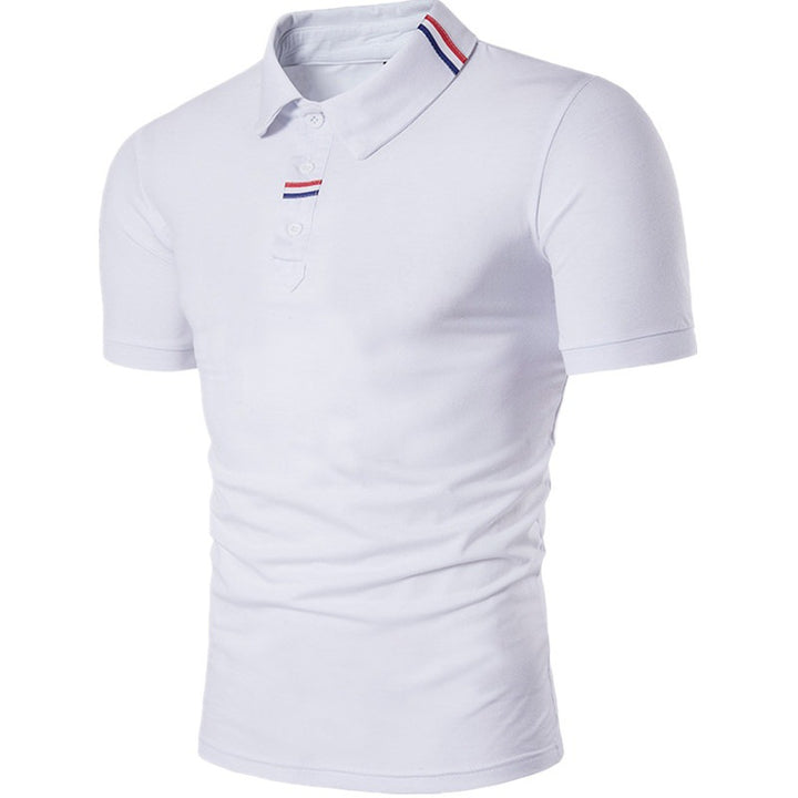 Herren Elegantes Poloshirt mit modischem Kragenmuster Echoarchiv