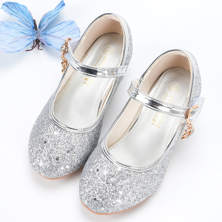 Mädchen Glitzernde Ballerinas mit verstellbarem Riemen und Schmuckdetails Echo Archiv