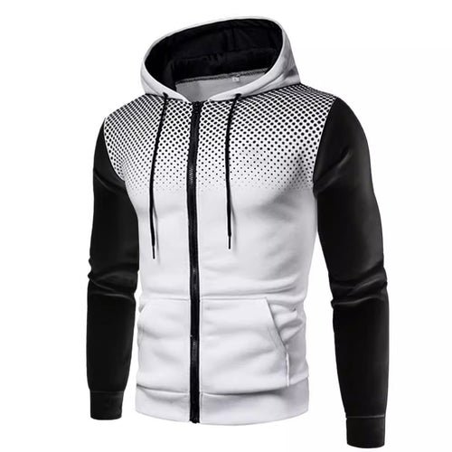 Herren sportliche Kapuzenjacke mit kontrastierenden Einsätzen Echoarchiv