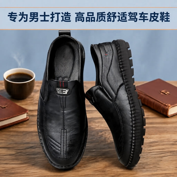 Herren Bequeme Slip-On Lederschuhe Echoarchiv 1788175441