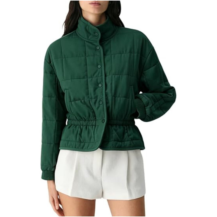 Damen Steppjacke mit Stehkragen und tailliertem Gummizug Echo Archiv