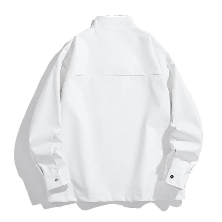 Herren gestickte Utility-Trainingsjacke im Racing‑Look mit Stehkragen Echo Archiv