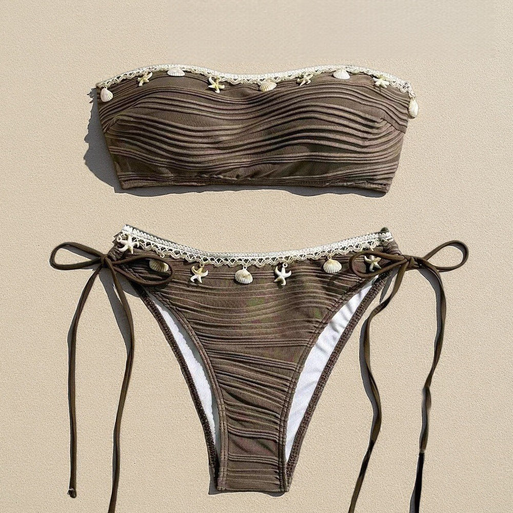 Damen Bandeau-Bikini mit raffinierten Muschel-Details Echo Archiv