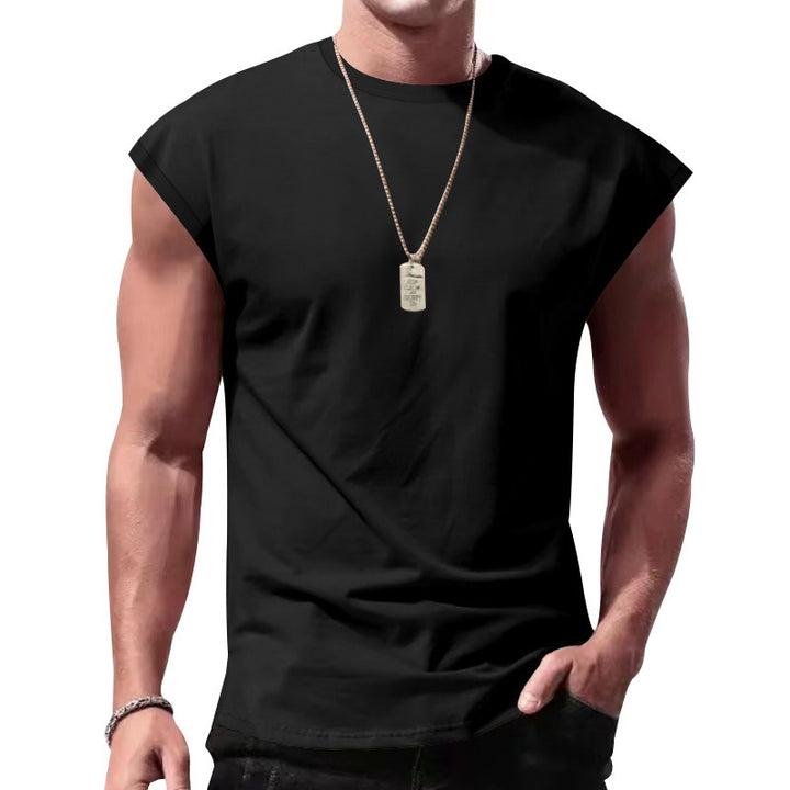 Herren nan lockeres ärmelloses Muskelshirt aus Baumwolljersey mit überschnittener Schulterpartie Echo Archiv