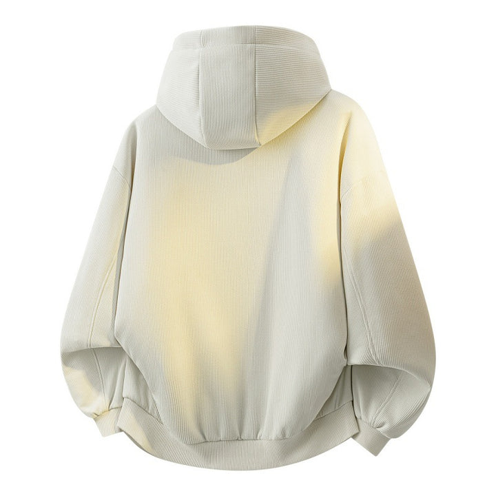 Damen Oversize-Kapuzenjacke mit Farbverlauf, Zwei-Wege-Reißverschluss & Zip-Taschen Echoarchiv