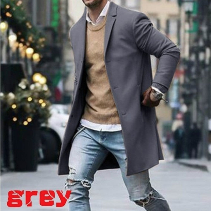 Herren schicker, taillierter Longcoat Echoarchiv