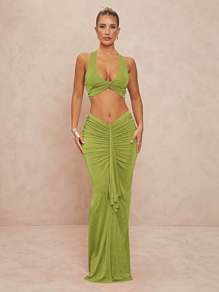Damen elegantes Bodysuit mit Kreuz-Trageoption und seitlichem Schnitt Echo Archiv
