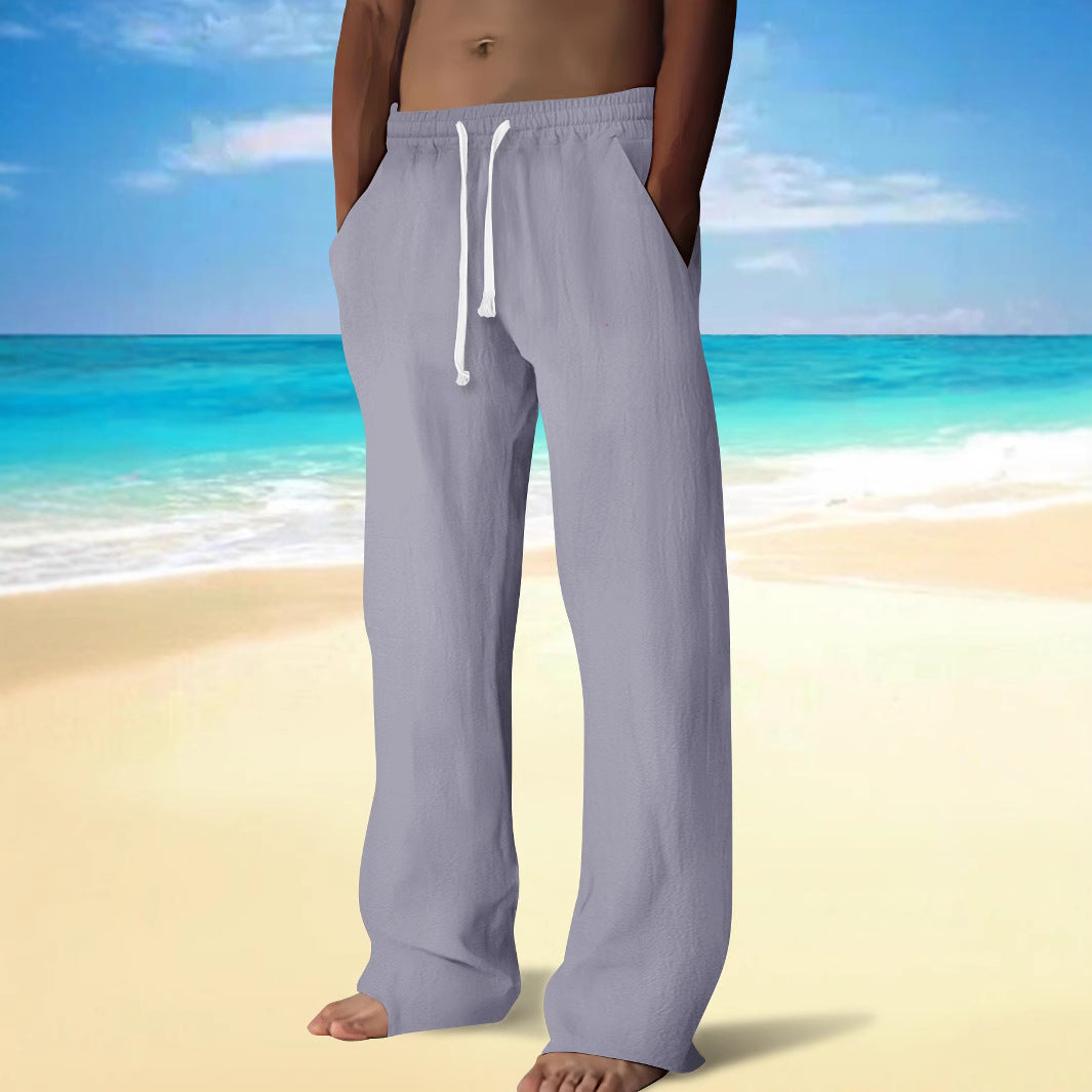 Herren Bequeme Strandhose mit elastischem Bund und praktischen Seitentaschen Echoarchiv