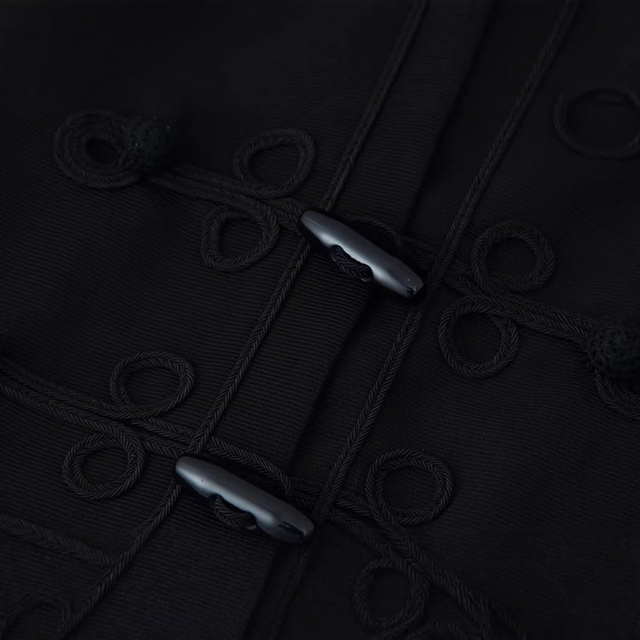 Damen Kurze Jacke mit Froschverschlüssen und Stehkragen Echo Archiv