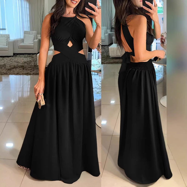 Damen Maxikleid mit eleganter Überkreuzung und modischem Ausschnitt Echo Archiv