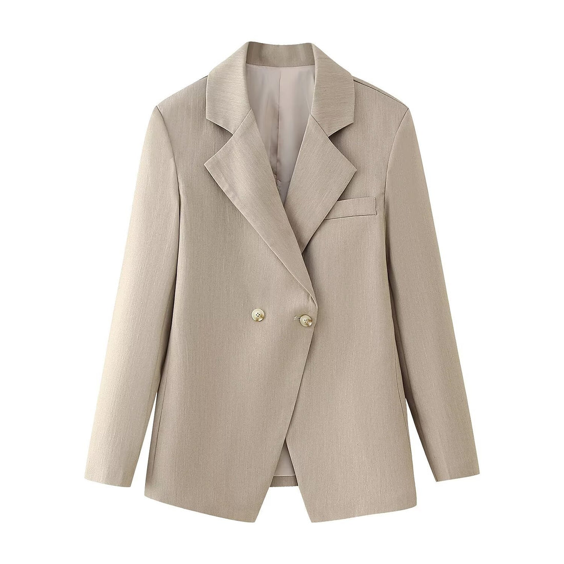 Damen Doppelreihiger Oversize-Blazer aus feinem Twill mit fallendem Revers Echoarchiv