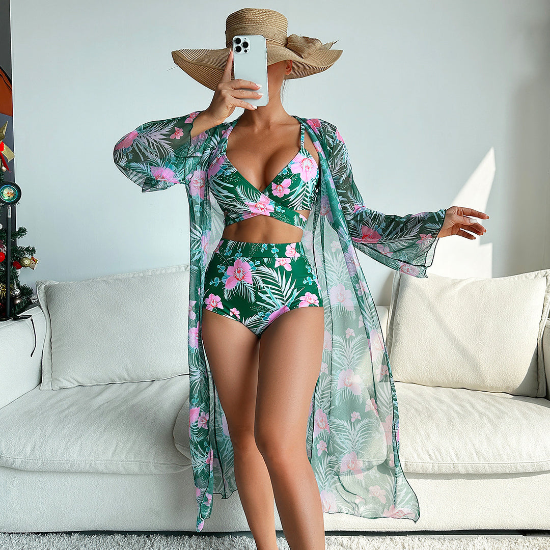 Damen Bikiniset mit floralem Kimono Echo Archiv