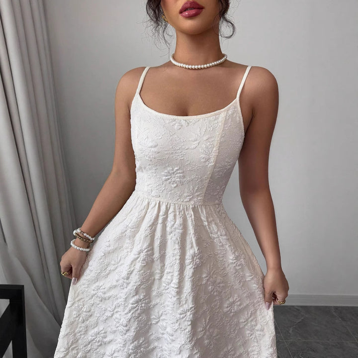 Damen Midikleid mit zarter Blumenstickerei Echo Archiv