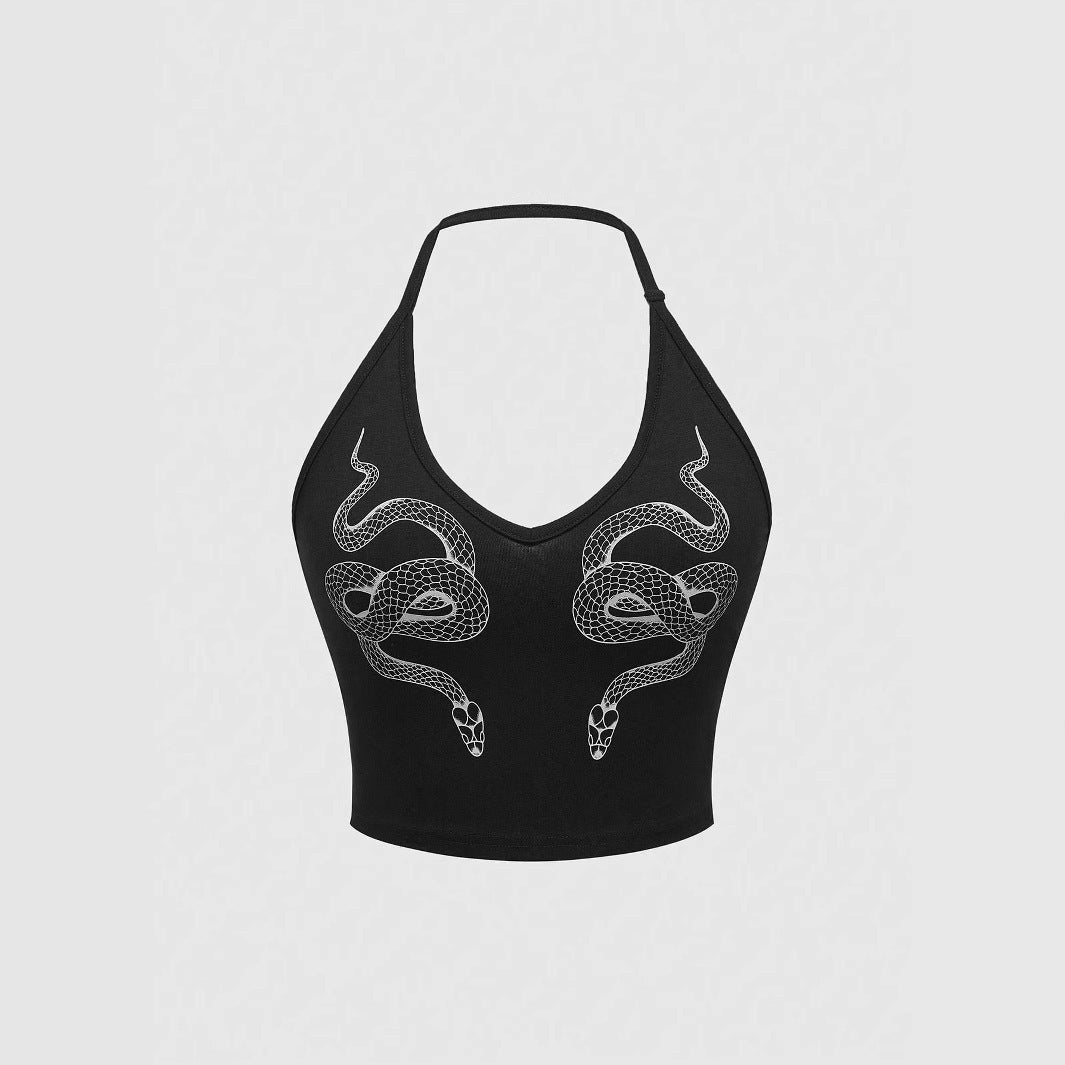 Damen Crop Top mit Schlangendesign Echo Archiv