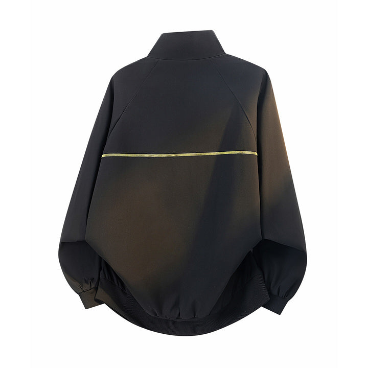 Damen Oversize-Bomberjacke mit Kontrastpaspeln, Stehkragen & Ballonärmeln Echoarchiv