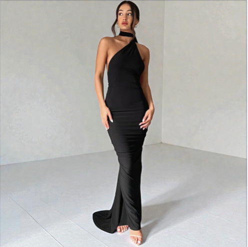 Damen Einseitiges Maxi-Kleid mit elegantem Schnitt und fließendem Saum Echo Archiv