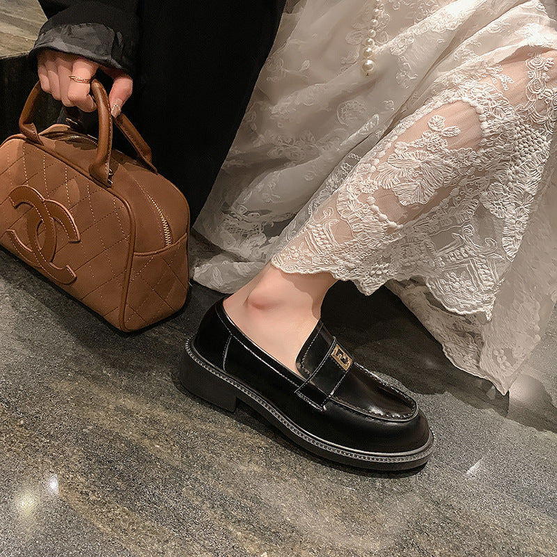 Damen Patent-Loafer im Penny-Design mit sculpted Blockabsatz Echo Archiv