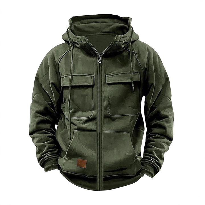 Herren Fleece-Kapuzenjacke mit praktischen Taschen und ergonomischer Passform Echoarchiv