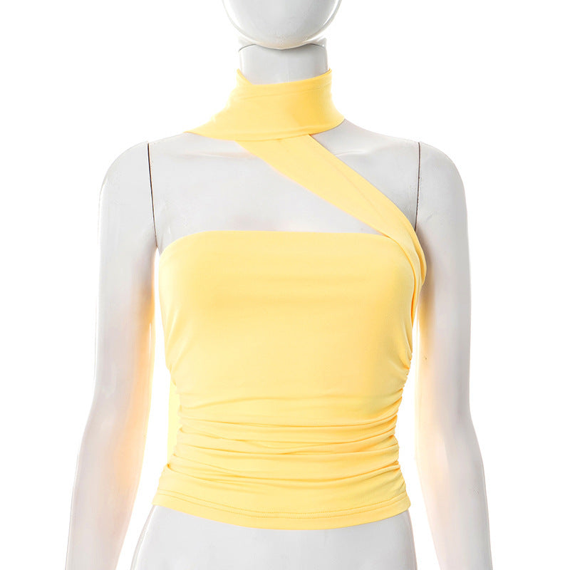Damen asymmetrisches Trägershirt mit Raffungen Echo Archiv