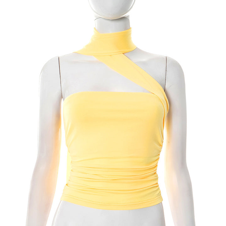 Damen asymmetrisches Trägershirt mit Raffungen Echo Archiv