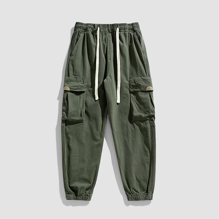 Herren Cargo-Jogger im Military-Style aus Baumwoll-Twill mit Tunnelzugbund und Mehrfachklappentaschen Echo Archiv